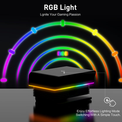 for G Pro X Superlight 2 Gaming Mouse Fast Charging Dock for Razer Viper V3 Pro (2024), PRO X Superlight 2 Lightspeed and Universal USB C Mouse Magnetic Desktop Charger RGB Gaming Room/Man Cave