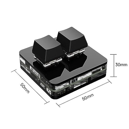 2-Key Copy Paste Keyboard, OSU Keypad - One-Handed Backlit Mini USB ...