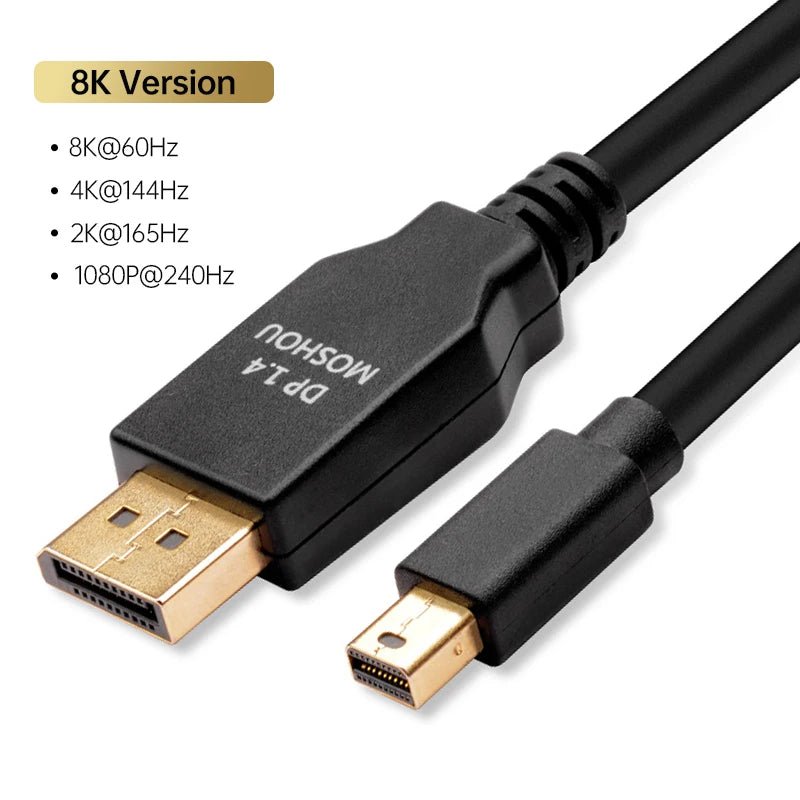 120 Hz Hdmi 144hz Unidirectional HDMI To DisplayPort Cable 4K