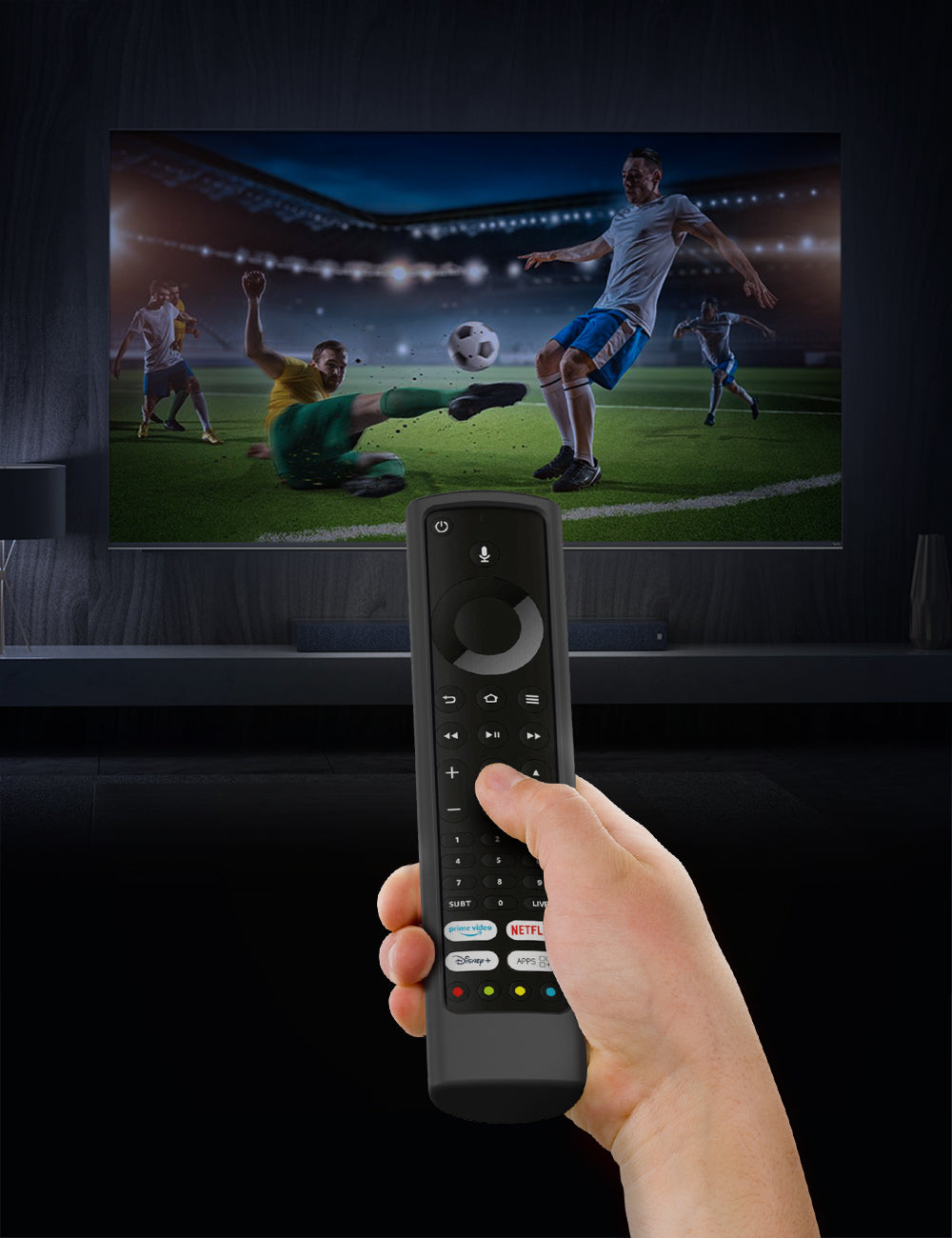 SIKAI-funda de silicona para mando a distancia para Xiaomi Mi TV Stick 4K, Protector de mando a distancia suave para MI TV P1, versión rusa
