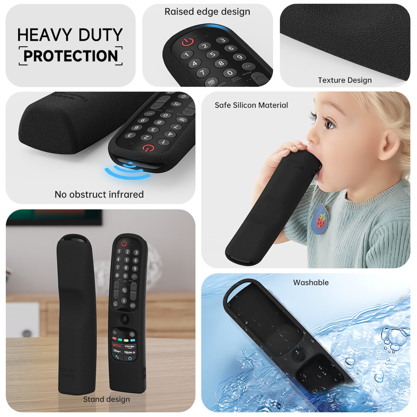SikaiCase Silicone Remote Cover for LG MR21 / MR22 / MR23 / MR24 Magic Remote