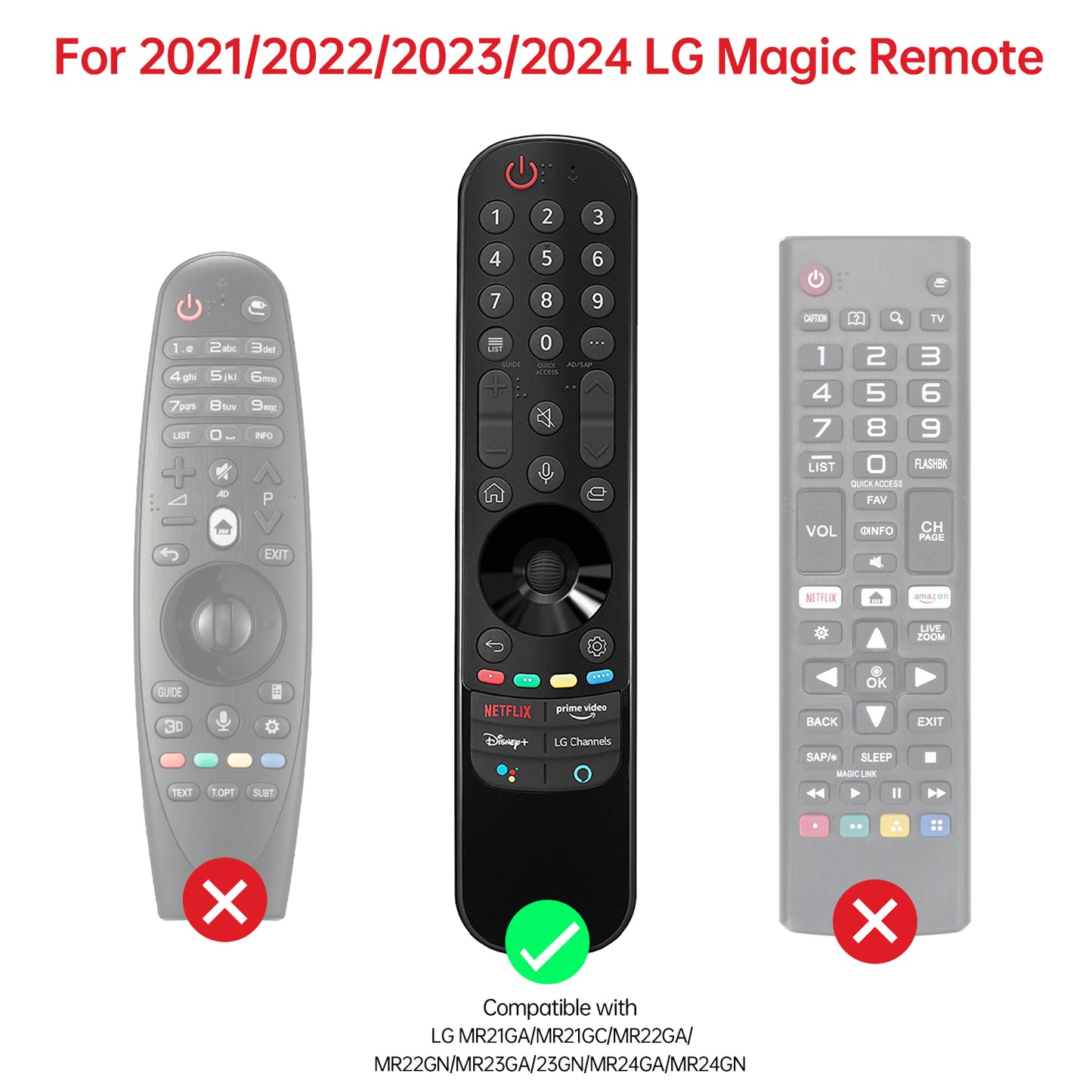 SikaiCase Silicone Remote Cover for LG MR21 / MR22 / MR23 / MR24 Magic Remote