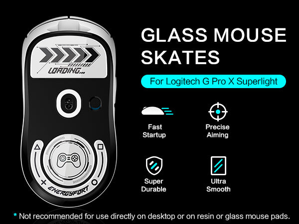 Ultra Smooth Glass Mouse Skates for Logitech Mice GPW 2