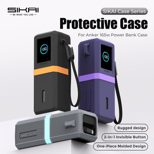 Silicone Case for Anker Laptop Power Bank (25,000mAh 165W) Display Protection&Dustproof, Travel Protective Cover Compatible with Anker Power Bank 165W