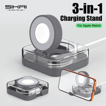 SikaiCase Travel Charging Dock Cable Organizer for Apple Watch