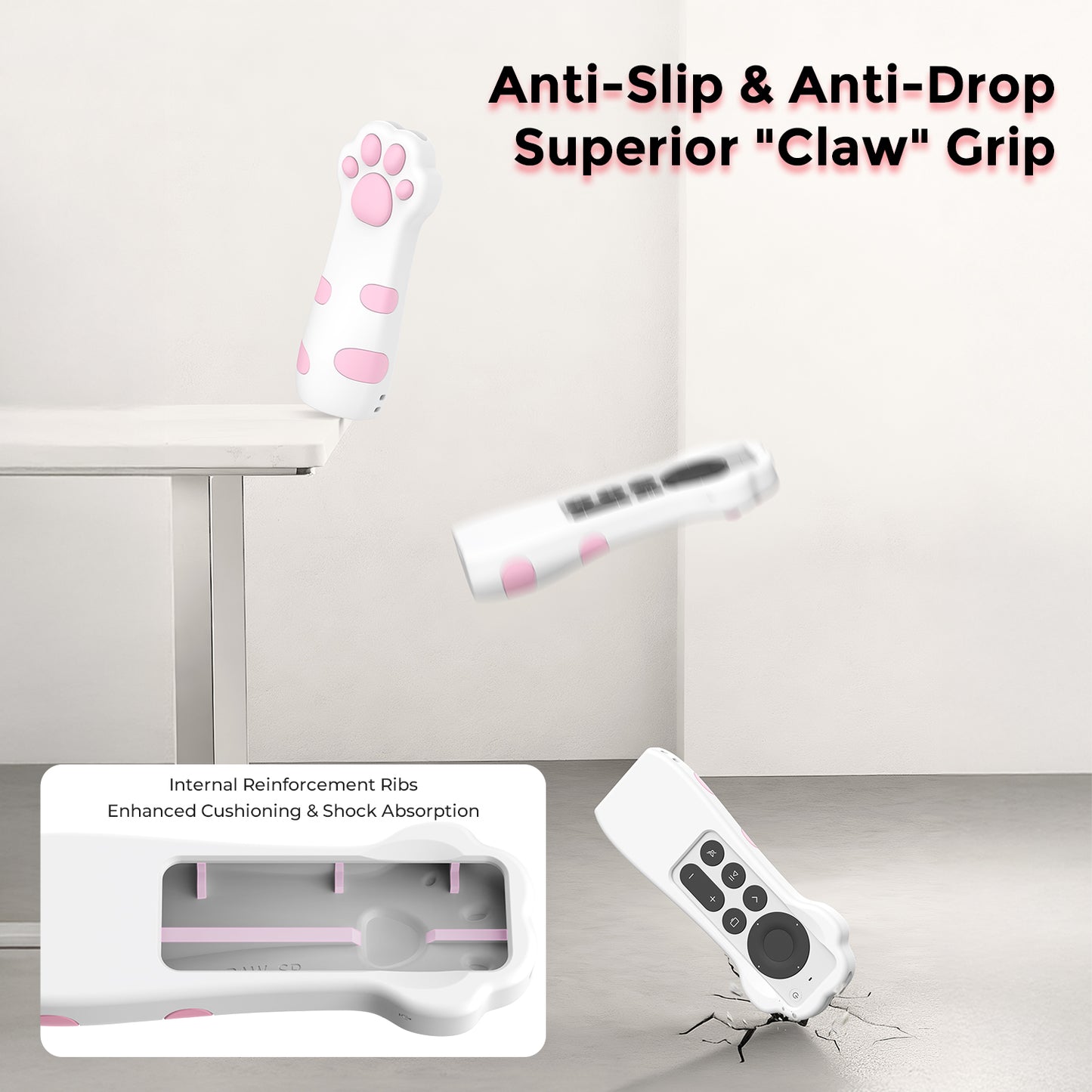 SikaiCase Cat Paw Silicone Remote Cover for Apple TV Siri Remote