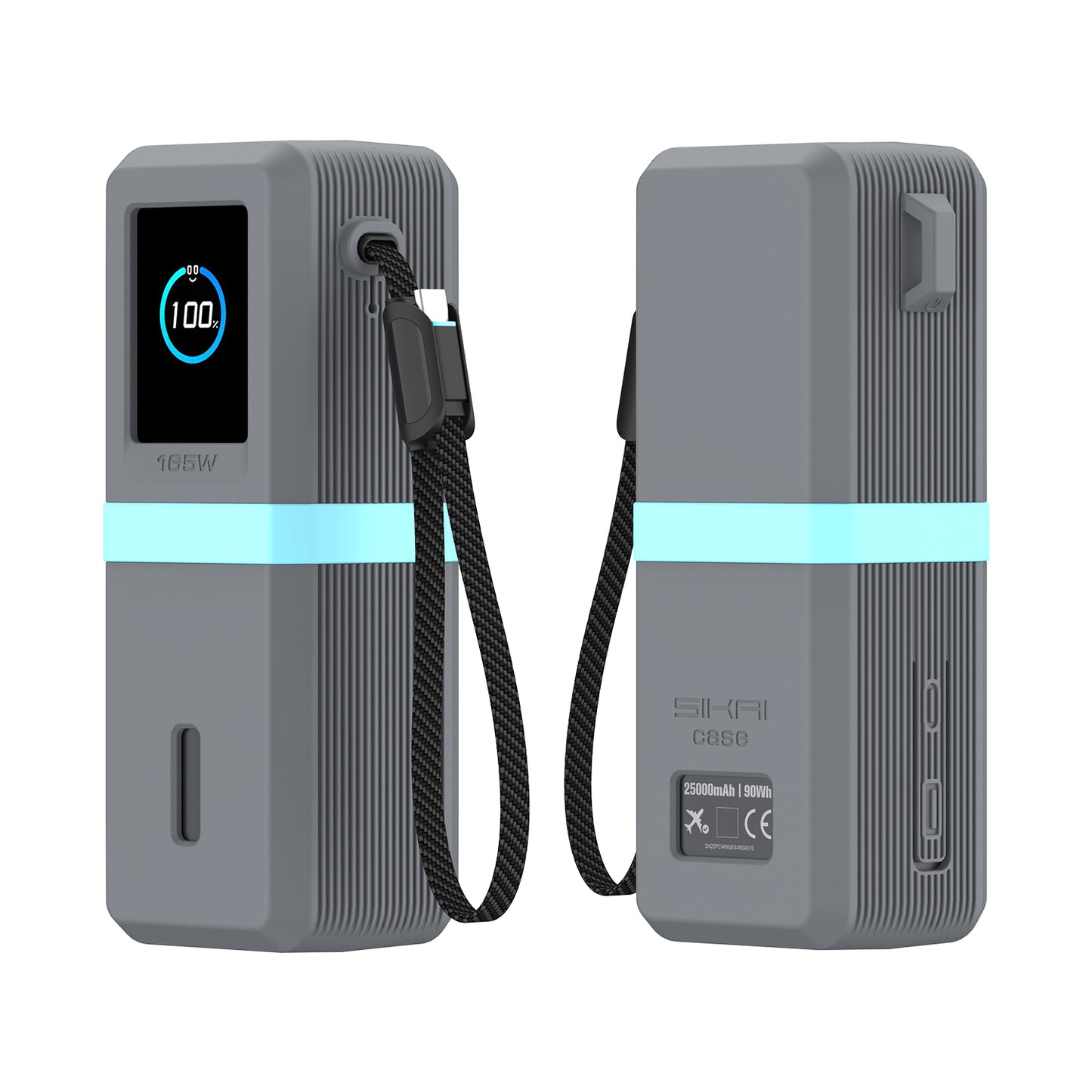 Silicone Case for Anker Laptop Power Bank (25,000mAh 165W) Display Protection&Dustproof, Travel Protective Cover Compatible with Anker Power Bank 165W