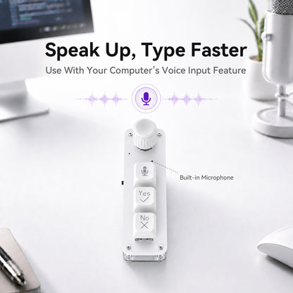 PicoKey Vibe Coding Voice Macro Keypad with Built-In Mic & Knob