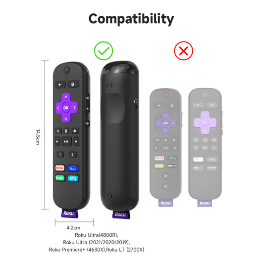 SikaiCase color-block silicone remote cover for Roku Voice Remote Pro RCS01R and Ultra 4800R 4670R - product image 2