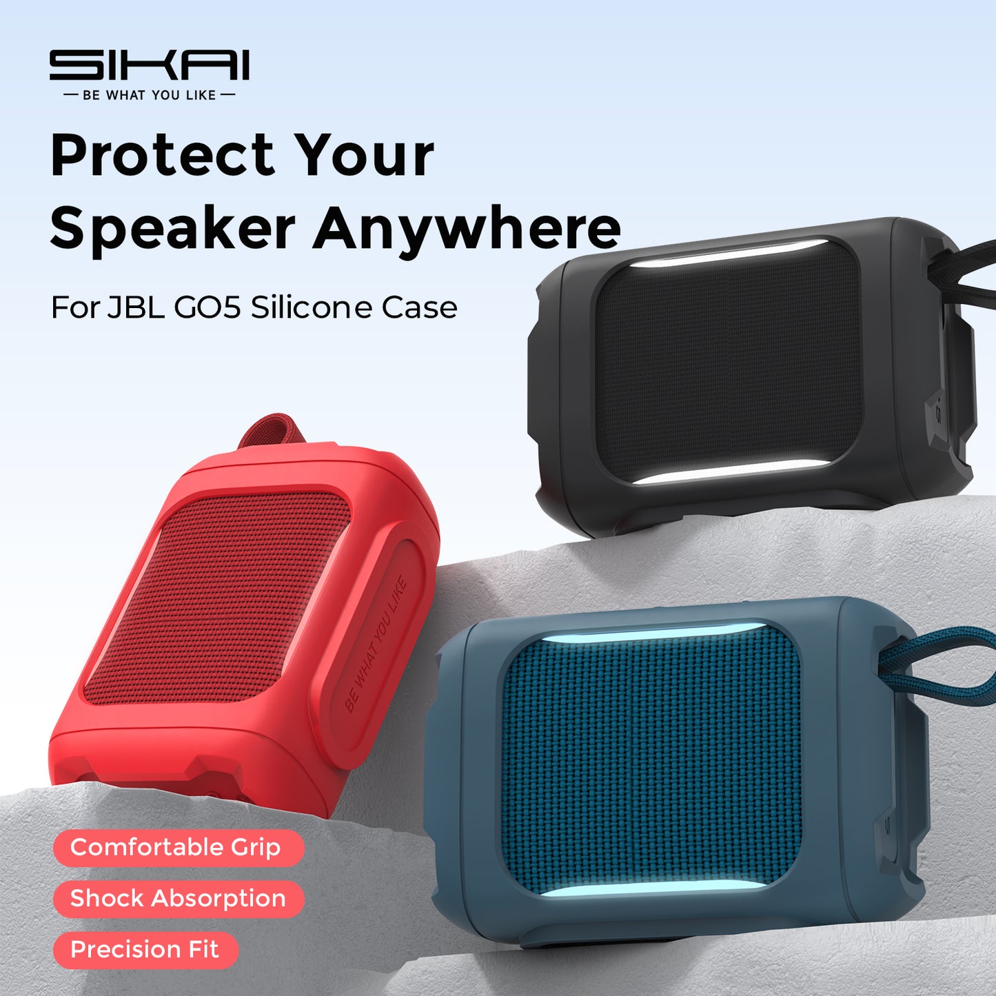 SikaiCase Silicone Case for JBL Go 5 Portable Speaker