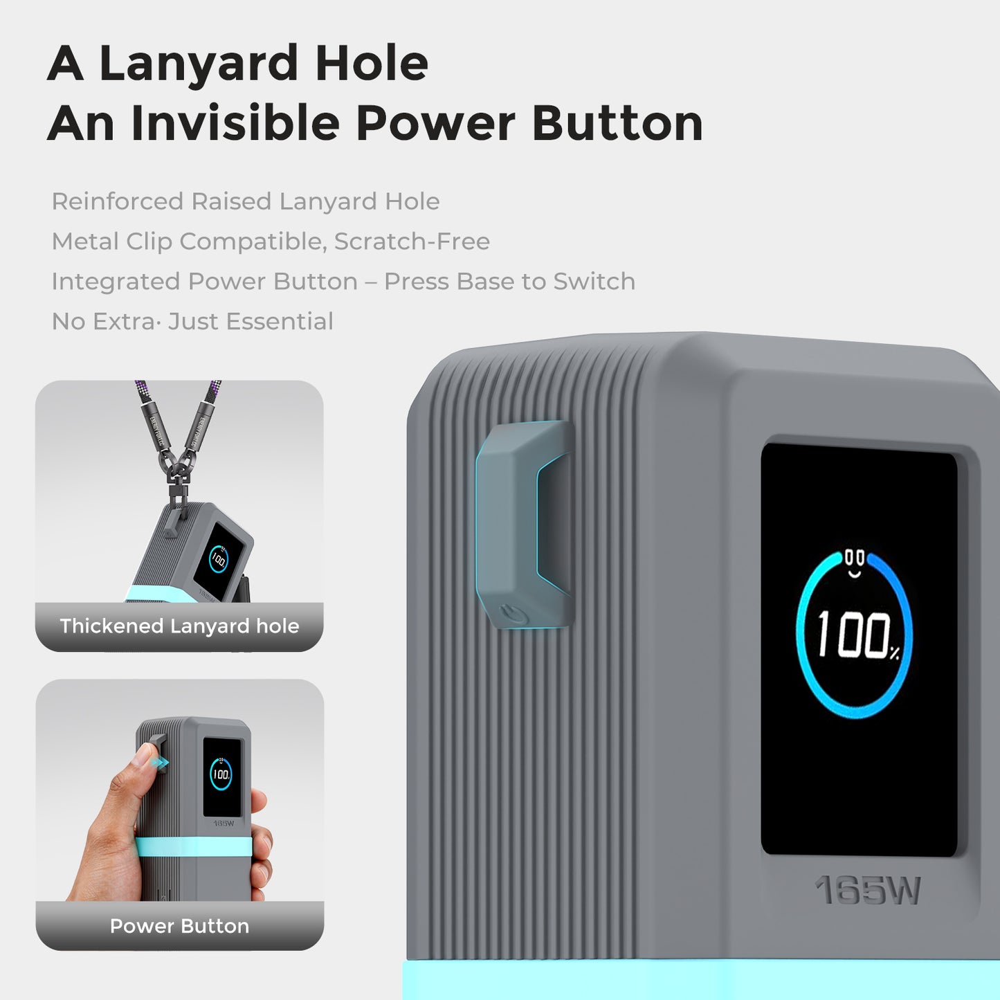 Silicone Case for Anker Laptop Power Bank (25,000mAh 165W) Display Protection&Dustproof, Travel Protective Cover Compatible with Anker Power Bank 165W