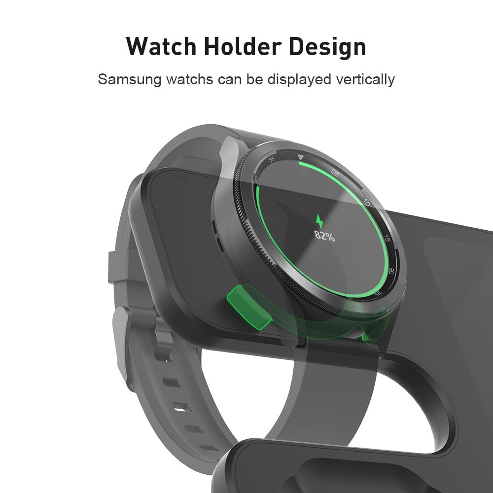 3 in 1 Wireless Charger Stand for Samsung Galaxy S23 S22 21 Ultra S20 30W Fast Charging Dock Station Watch 6 /5 Holder Buds2 Pro - SIKAI CASE