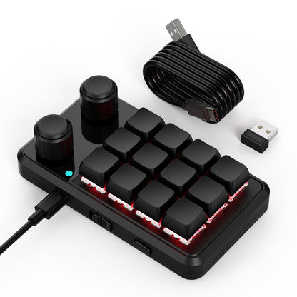 SikaiCase 12-Key + 2-Knob Programmable Mechanical Mini Keyboard