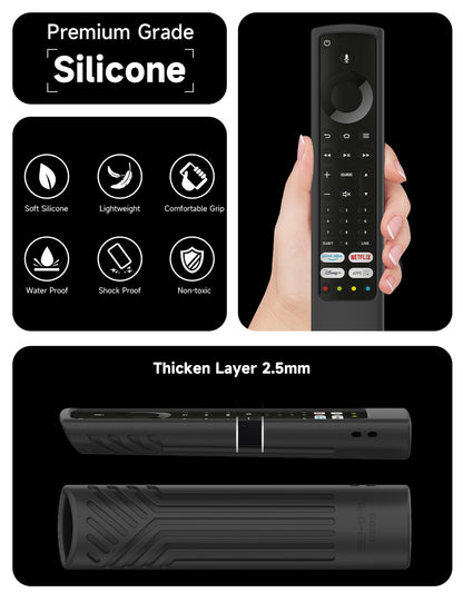 SIKAI-funda de silicona para mando a distancia para Xiaomi Mi TV Stick 4K, Protector de mando a distancia suave para MI TV P1, versión rusa