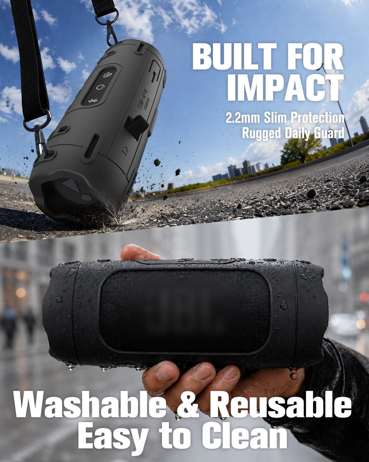 SikaiCase Silicone Case for JBL Flip 7 Portable Speaker