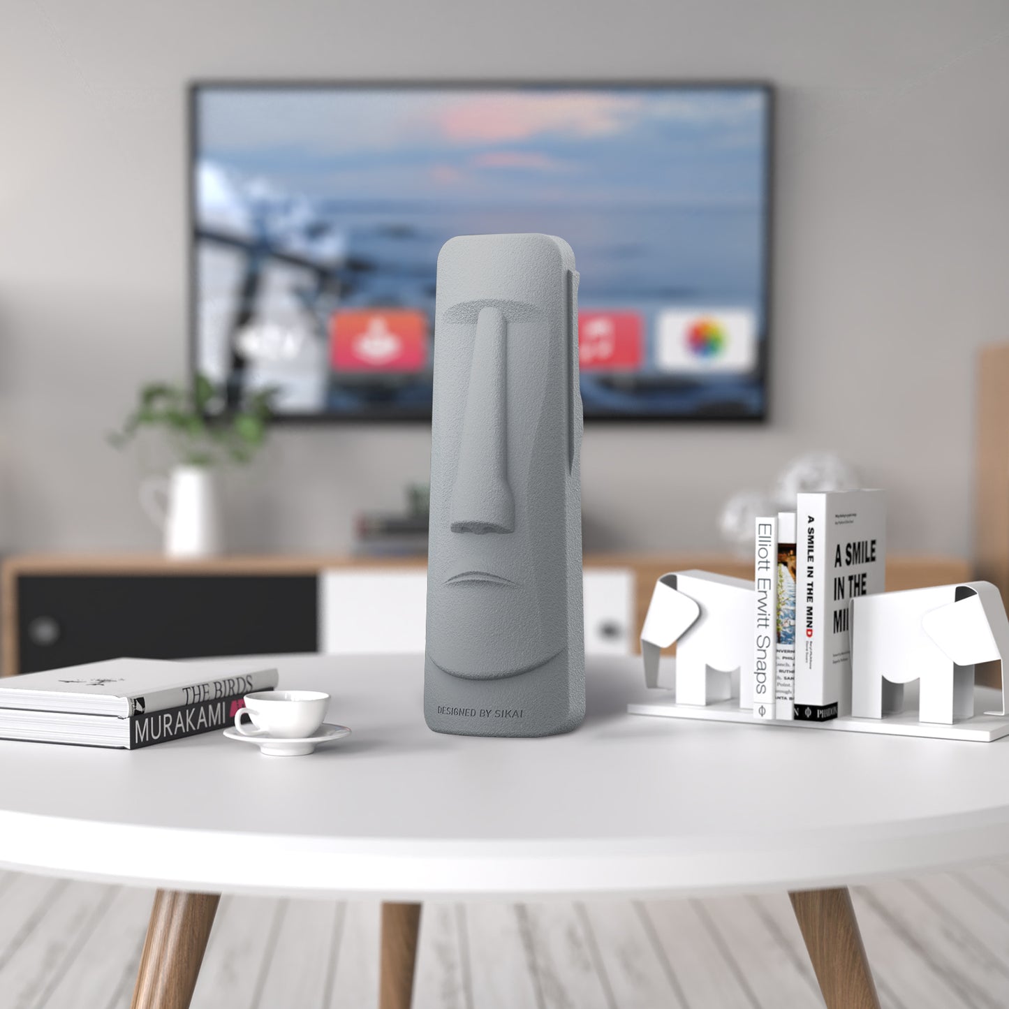 SikaiCase MOAI Statue Silicone Remote Cover for Apple TV Siri Remote