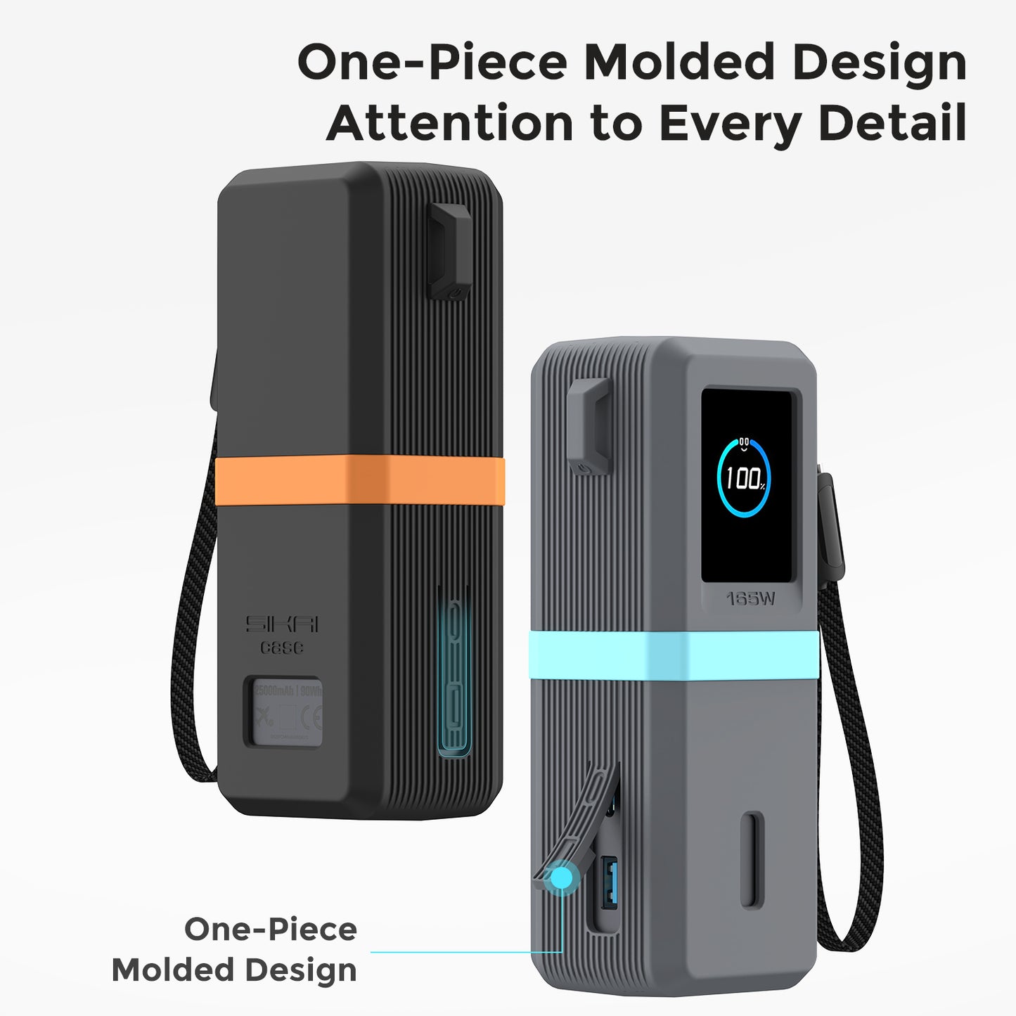 Silicone Case for Anker Laptop Power Bank (25,000mAh 165W) Display Protection&Dustproof, Travel Protective Cover Compatible with Anker Power Bank 165W