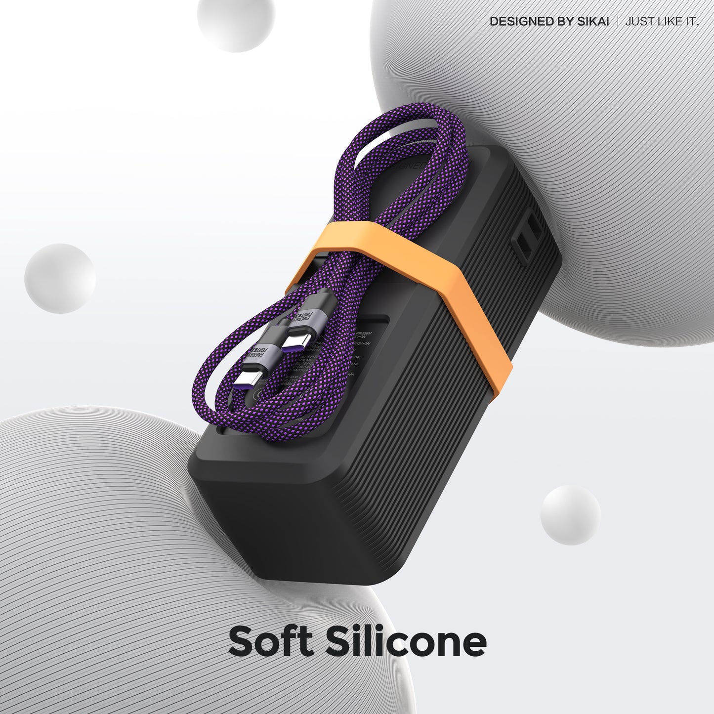 SikaiCase Silicone Case for UGREEN Nexode Power Bank 20000mAh 165W with Retractable USB-C Cable