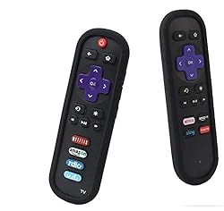 Remote Case for Roku Smart TV RC280 RC282 URC280J XRC280J Remote Control Universal Replacement Lightweight Silicone Case Cover Sleeve Skin with Lanyard for Roku TV Remote