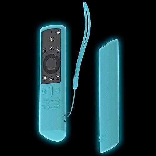 SIKAI Silicone Case for Insignia/Toshiba 4K Smart TV Voice Remote/Element Smart TV Voice Remote Shockproof Protective Cover for TOSHIBA Fire TV Edition Remote (Glow in Dark Blue)