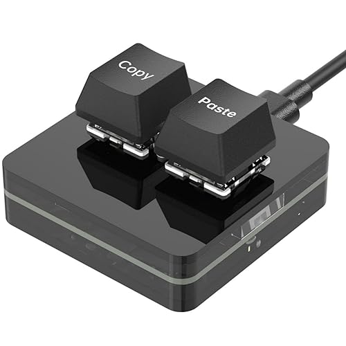 2-Key Copy Paste Keyboard, OSU Keypad - One-Handed Backlit Mini USB Mechanical Gaming Keyboard