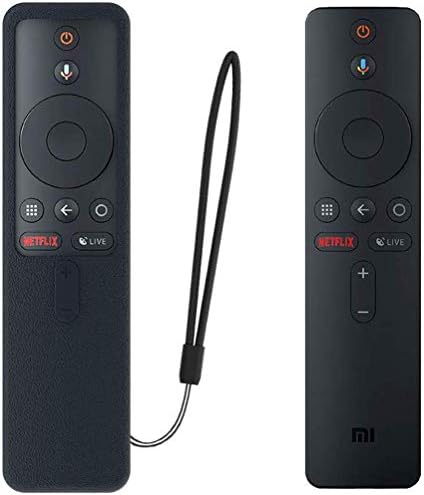 SIKAI Silicone Case for XIAOMI MI Box S Remote Shockproof Protective Cover for MI BOX S Remote Washable Skin-Friendly Dirt-Proof Anti-Lost with Remote Loop (Black)