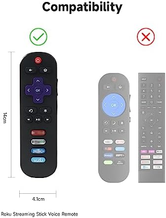 Remote Case for Roku Smart TV RC280 RC282 URC280J XRC280J Remote Control Universal Replacement Lightweight Silicone Case Cover Sleeve Skin with Lanyard for Roku TV Remote