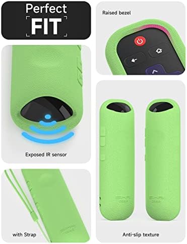 Remote Case for Roku Smart TV RC280 RC282 URC280J XRC280J Remote Control Universal Replacement Lightweight Silicone Case Cover Sleeve Skin with Lanyard for Roku TV Remote