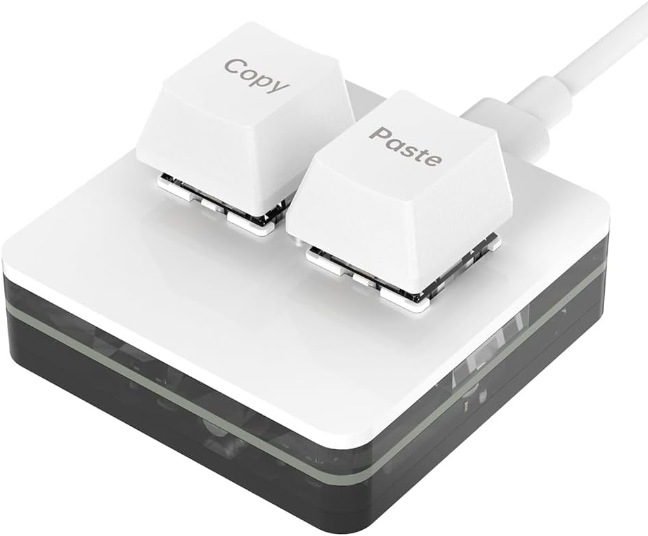 2-Key Copy Paste Keyboard, OSU Keypad - One-Handed Backlit Mini USB Mechanical Gaming Keyboard