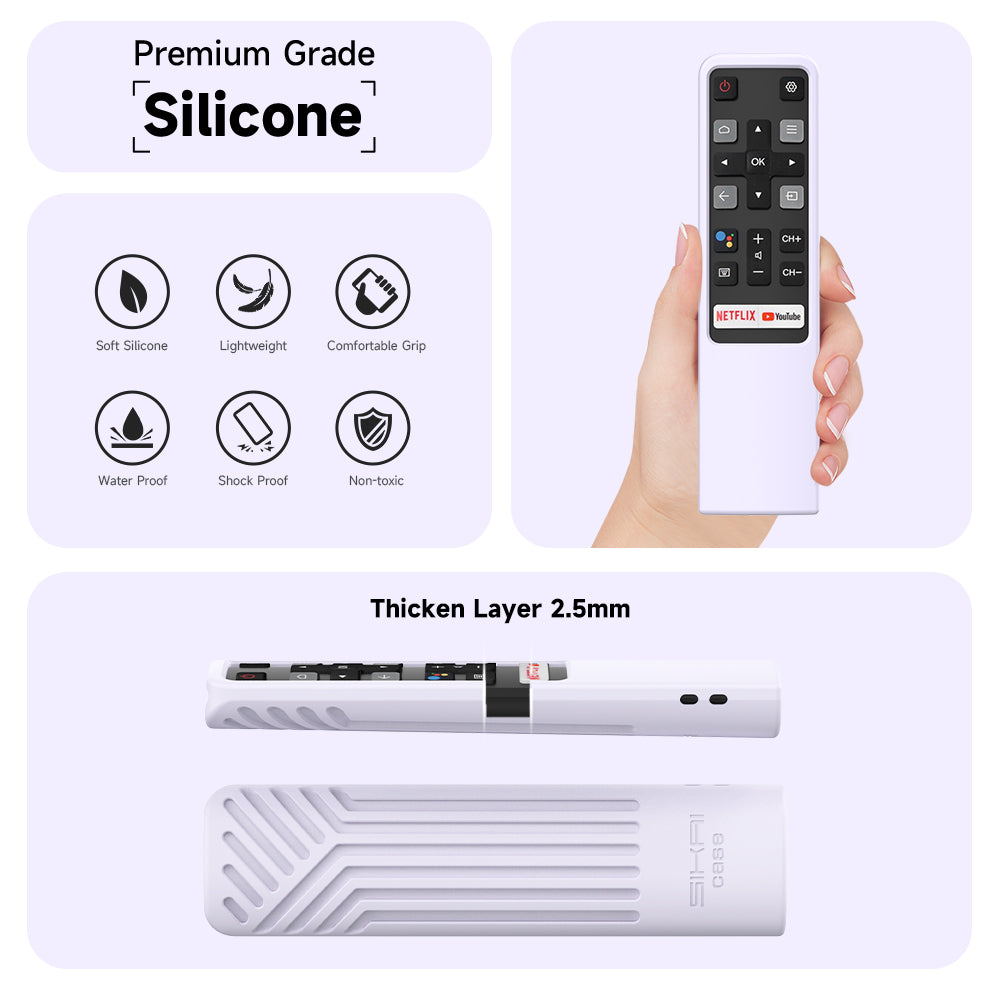 SikaiCase silicone remote cover for TCL RC802V voice remote - product image 5