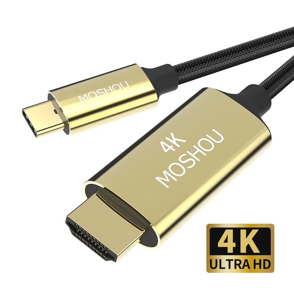 4K 60Hz USB C HDMI Cable Type C to HDMI for MacBook Huawei Mate 30 40 Pro USB - C HDMI Thunderbolt 3 Converter Adapter - SIKAI CASE