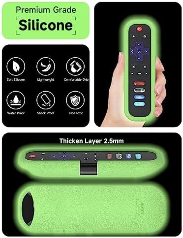 Remote Case for Roku Smart TV RC280 RC282 URC280J XRC280J Remote Control Universal Replacement Lightweight Silicone Case Cover Sleeve Skin with Lanyard for Roku TV Remote