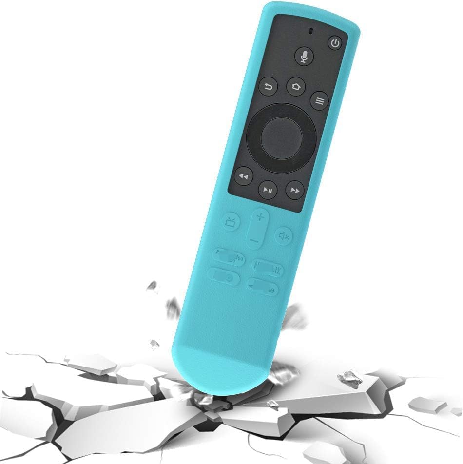 SIKAI Silicone Case for Insignia/Toshiba 4K Smart TV Voice Remote/Element Smart TV Voice Remote Shockproof Protective Cover for TOSHIBA Fire TV Edition Remote (Glow in Dark Blue)