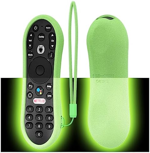 SIKAI Silicone Protective Cover for TiVo Stream 4K Remote Shockproof Anti-Lost Remote Case Holder for TiVo Stream 4K Remote, with Remote Loop (Glow in Dark Green)