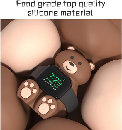 SikaiCase Silicone Bear Watch Charger Stand for Apple Watch