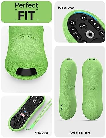 SIKAI Silicone Protective Cover for TiVo Stream 4K Remote Shockproof Anti-Lost Remote Case Holder for TiVo Stream 4K Remote, with Remote Loop (Glow in Dark Green)