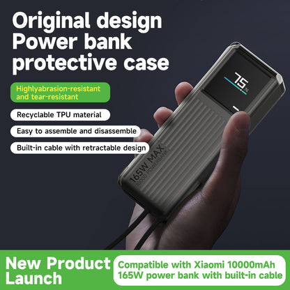 SikaiCase TPU Protective Case for Xiaomi 165W 10000mAh Power Bank (Integrated Cable)