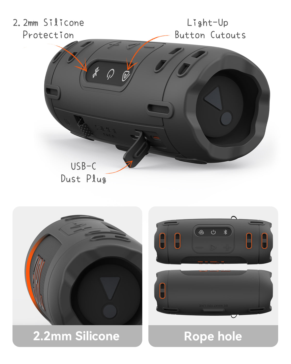 SikaiCase Silicone Case for JBL Flip 7 Portable Speaker