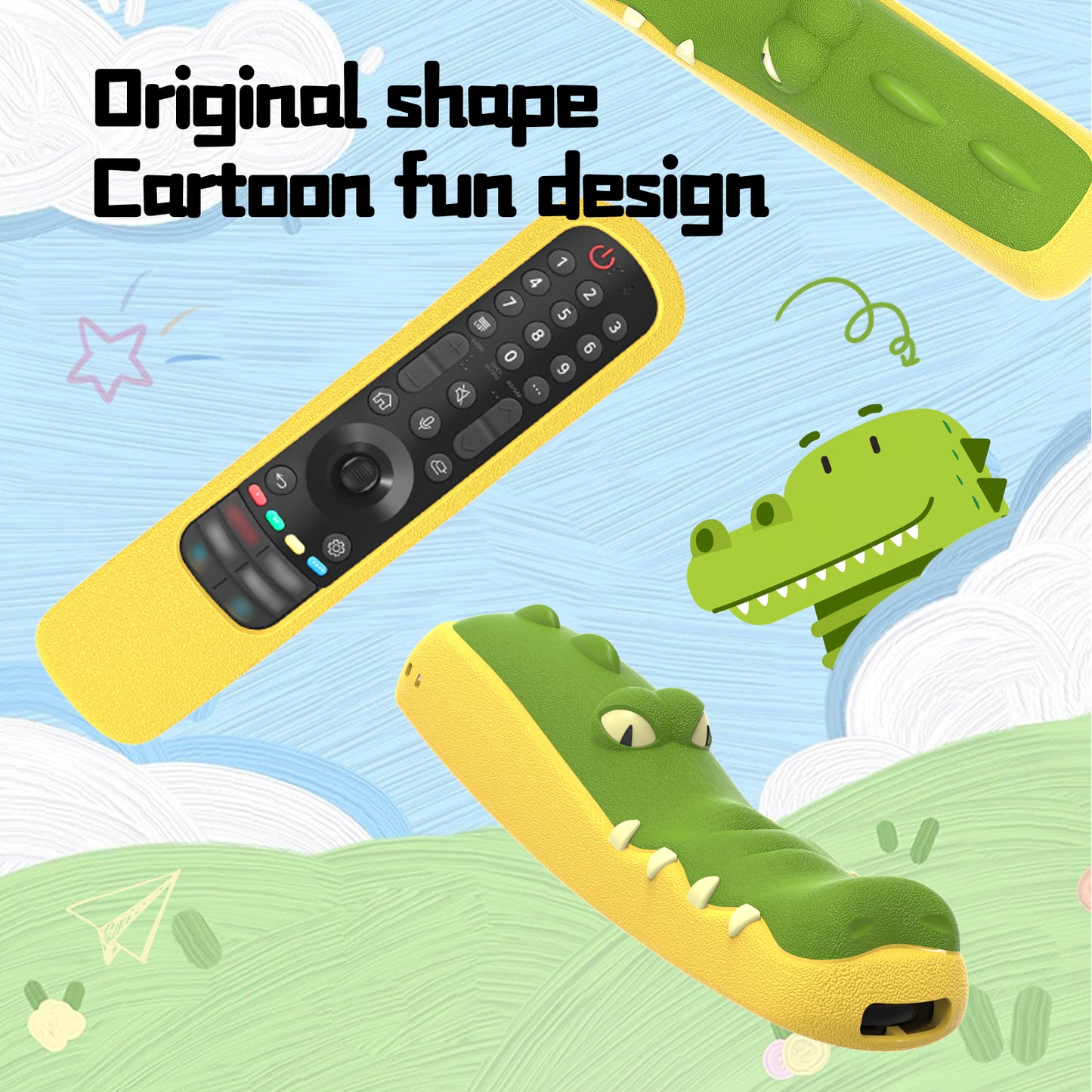 SikaiCase Crocodile Silicone Remote Cover for LG Magic Remote MR21 / MR22 / MR23 / MR24