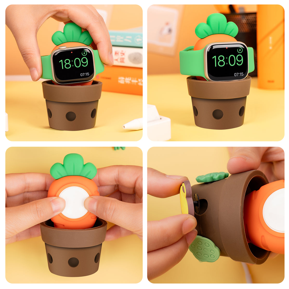 SikaiCase Potted Plant Charger Stand for Apple Watch