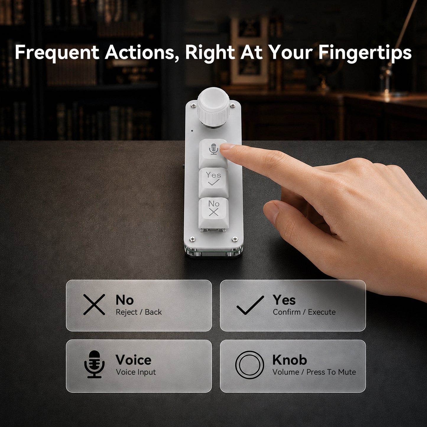 PicoKey Vibe Coding Voice Macro Keypad with Built-In Mic & Knob