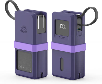 SikaiCase Silicone Case for Anker Power Bank (10K, Fusion, Built-In Cable) A1637