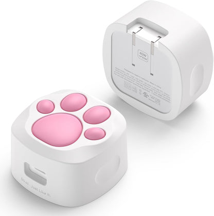 SIKAI CASE Silicone Case Compatible with Apple 40W Dynamic Power Adapter (2025), Cute Cat Paw Protective Cover Anti-Dust & Anti-Scratch for iPhone/iPad Users,Case Only