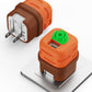 USB C Charger Adapters with Carrot Silicone Case, PD33W Foldable USB C Charger Fast Charging for iPhone 16/15 Series, iPad, Galaxy, Scratch Resistant with Precise Cut-Out