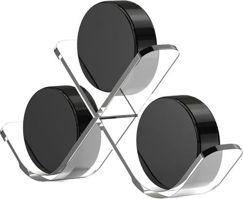 Acrylic Triple Hockey Puck Display Hockey Puck and Collectibles Display Case for Displaying Your Autograph Hockey Puck, Premium Acrylic Clear Box Puck Holder, Collectible Figure Stand