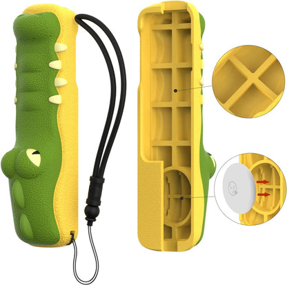 SikaiCase Crocodile Silicone Remote Cover for Apple TV Siri Remote with AirTag Slot