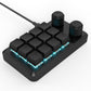 One-Handed Macro Mechanical Keyboard - 12 Keys, Fully Programmable, RGB Hotswap for Gaming, OSU, PS, Editing (2.4G, 3-Layer, Black)