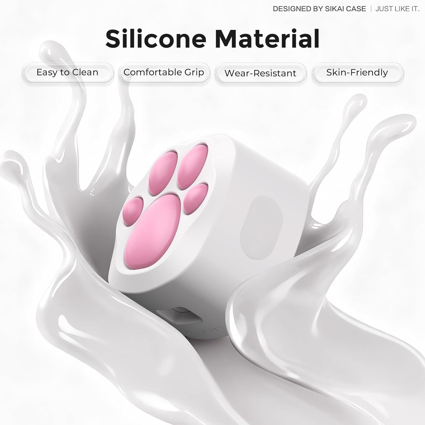 SIKAI CASE Silicone Case Compatible with Apple 40W Dynamic Power Adapter (2025), Cute Cat Paw Protective Cover Anti-Dust & Anti-Scratch for iPhone/iPad Users,Case Only