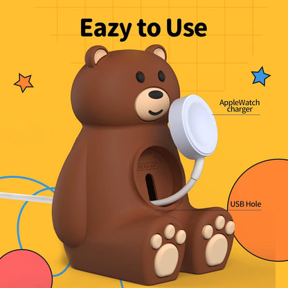 SikaiCase Silicone Bear Watch Charger Stand for Apple Watch
