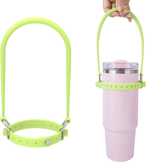 SIKAI CASE Water Bottle Handle, Silicone Water Bottle Accessories Compatible with Owala, Stanley Cups, Hydro Flask and Most 8-40oz Bottles, Lanyards with Croc Charms Hole for DIY Fun